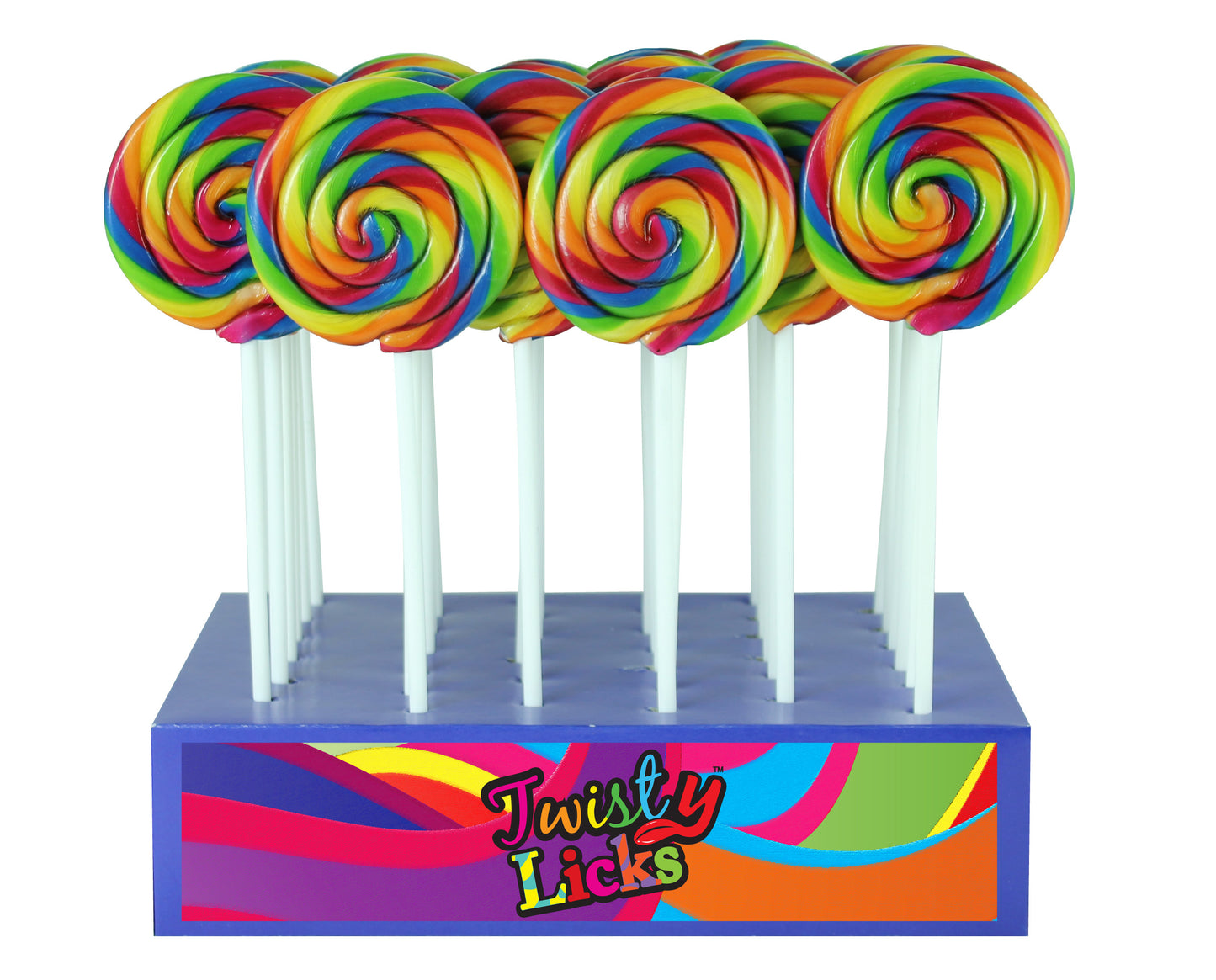 Twisty Licks Spiral Rainbow Lolly 50G