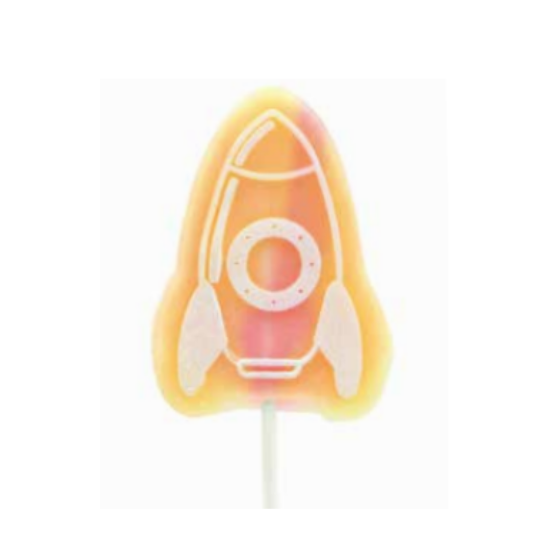 Pink Orange Rocket Lolly (fruit flavour)