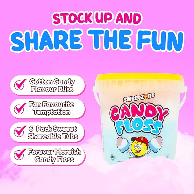 Sweetzone Candy Floss 50g Tubs