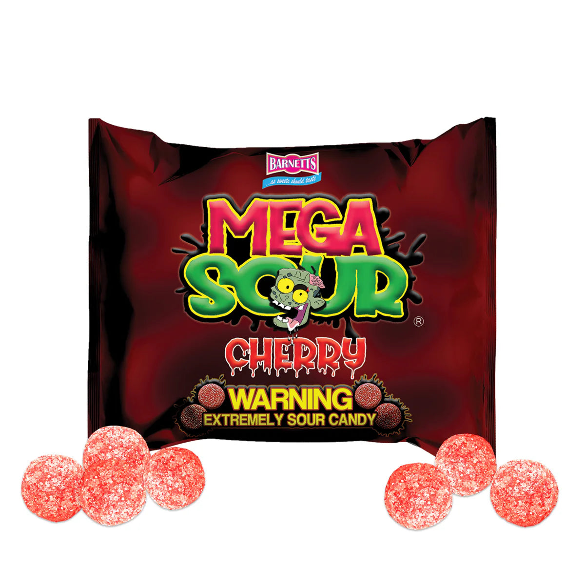 Barnett Sweets Mega Sour Candy Cherry 104g