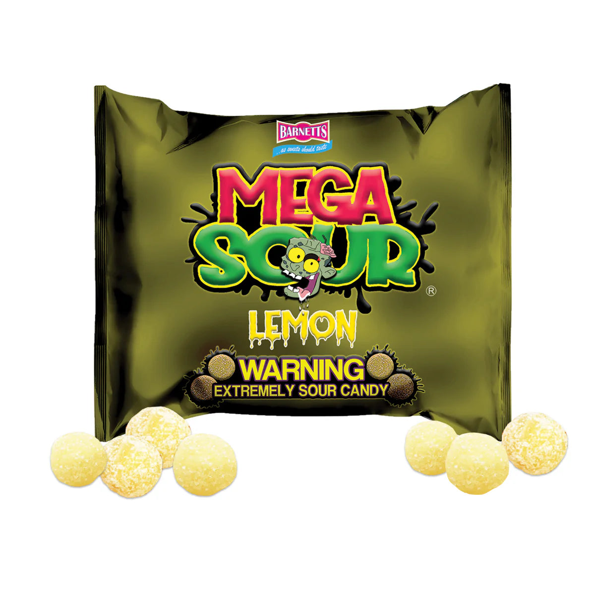 Barnett Sweets Mega Sour Candy Lemon 104g