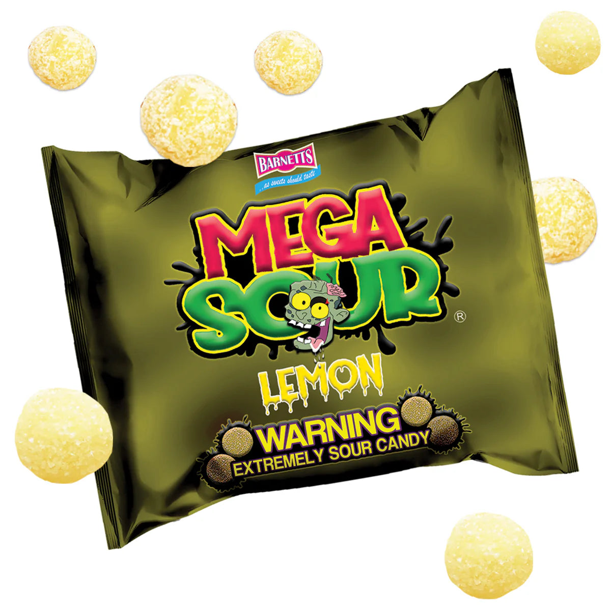 Barnett Sweets Mega Sour Candy Lemon 104g