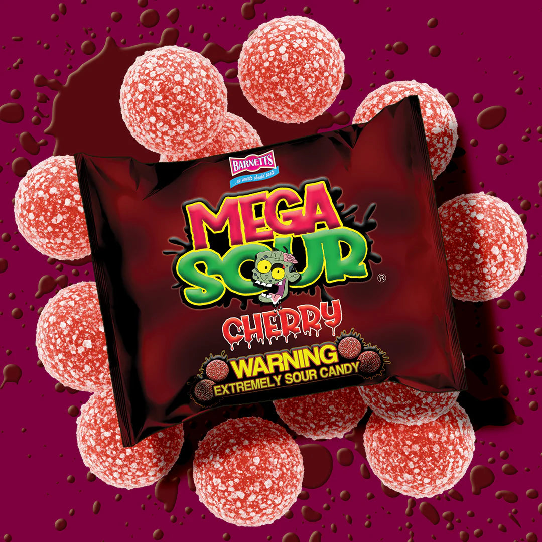 Barnett Sweets Mega Sour Candy Cherry 104g
