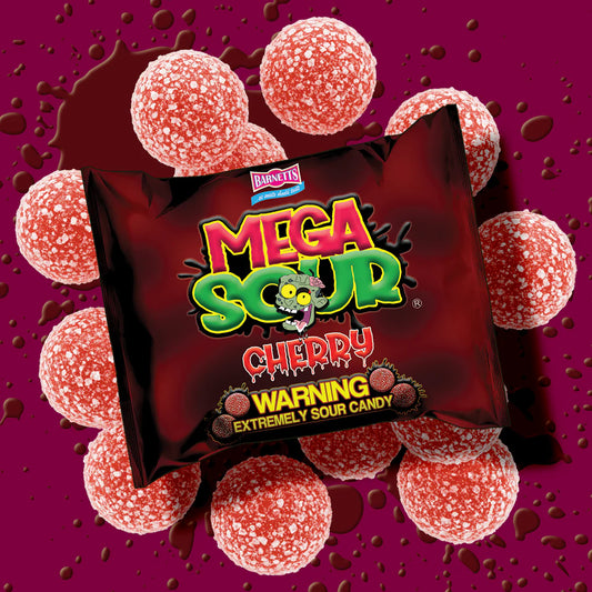 Barnett Sweets Mega Sour Candy Cherry 104g