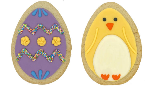 Iced Sugar Cookie Easter Egg and Chick