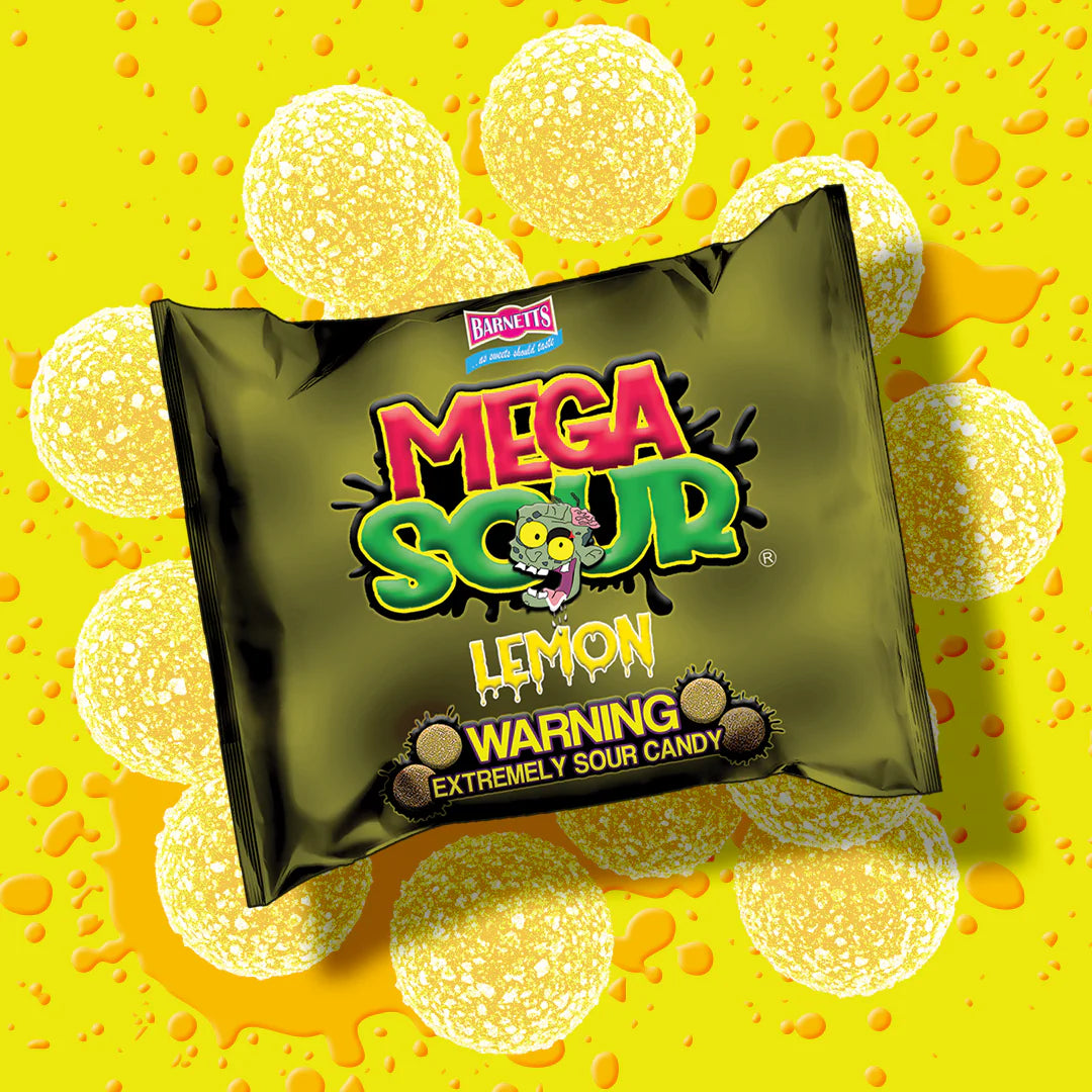 Barnett Sweets Mega Sour Candy Lemon 104g