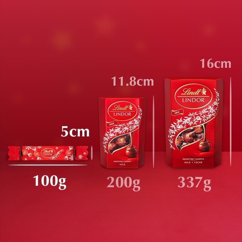 Lindt Lindor Milk Chocolate Christmas Cracker 100g
