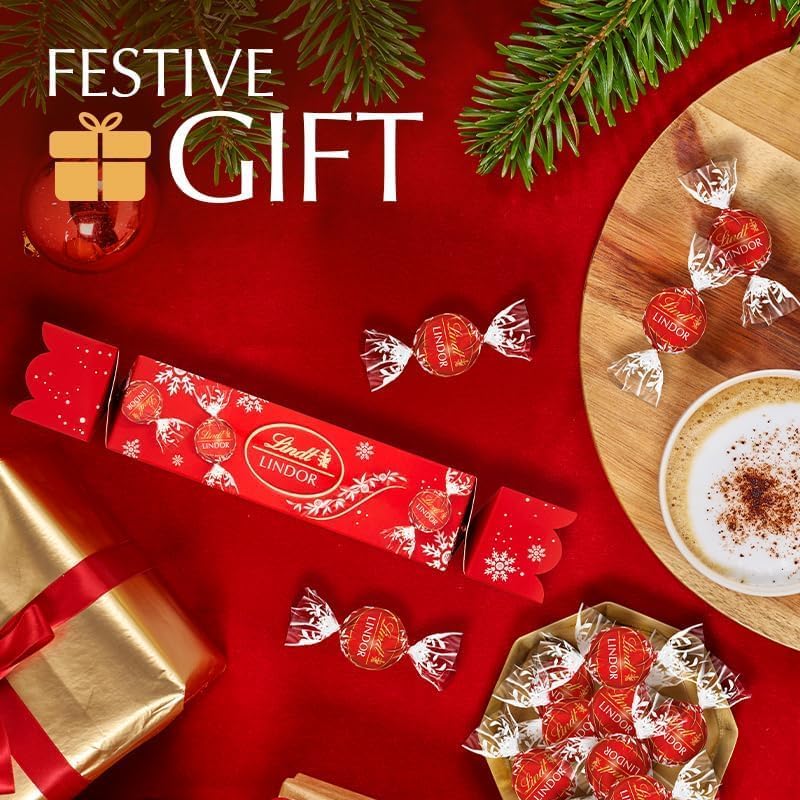 Lindt Lindor Milk Chocolate Christmas Cracker 100g