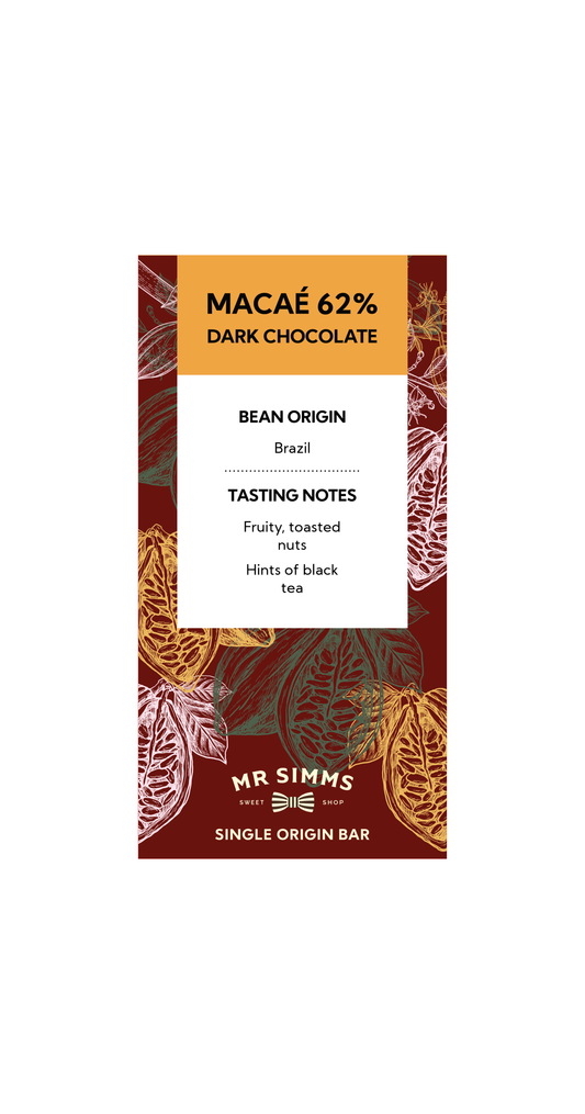 Macae 62% Dark Chocolate Handcrafted Single Origin Bar 40g
