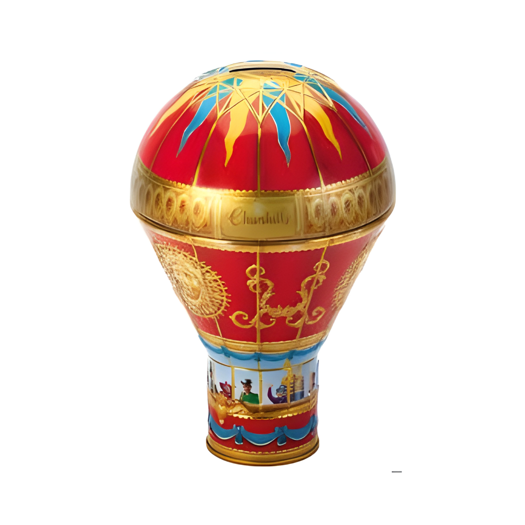 Red Hot Air Balloon Money Box Tin