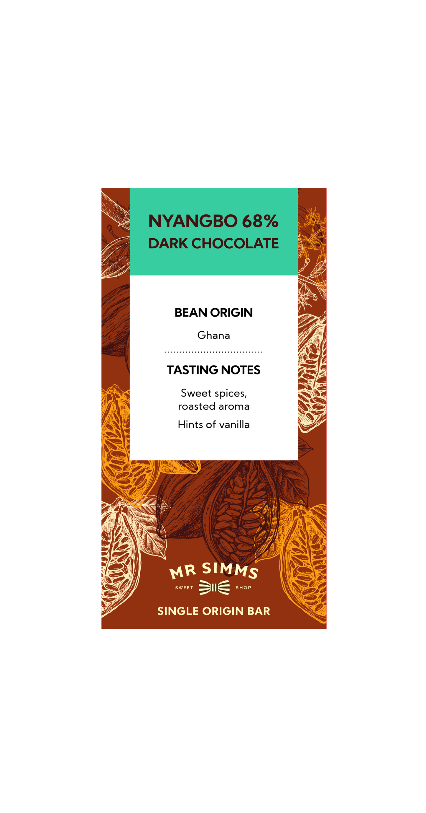 Nyangbo 68% Dark Chocolate Handcrafted Single Origin Bar 40g