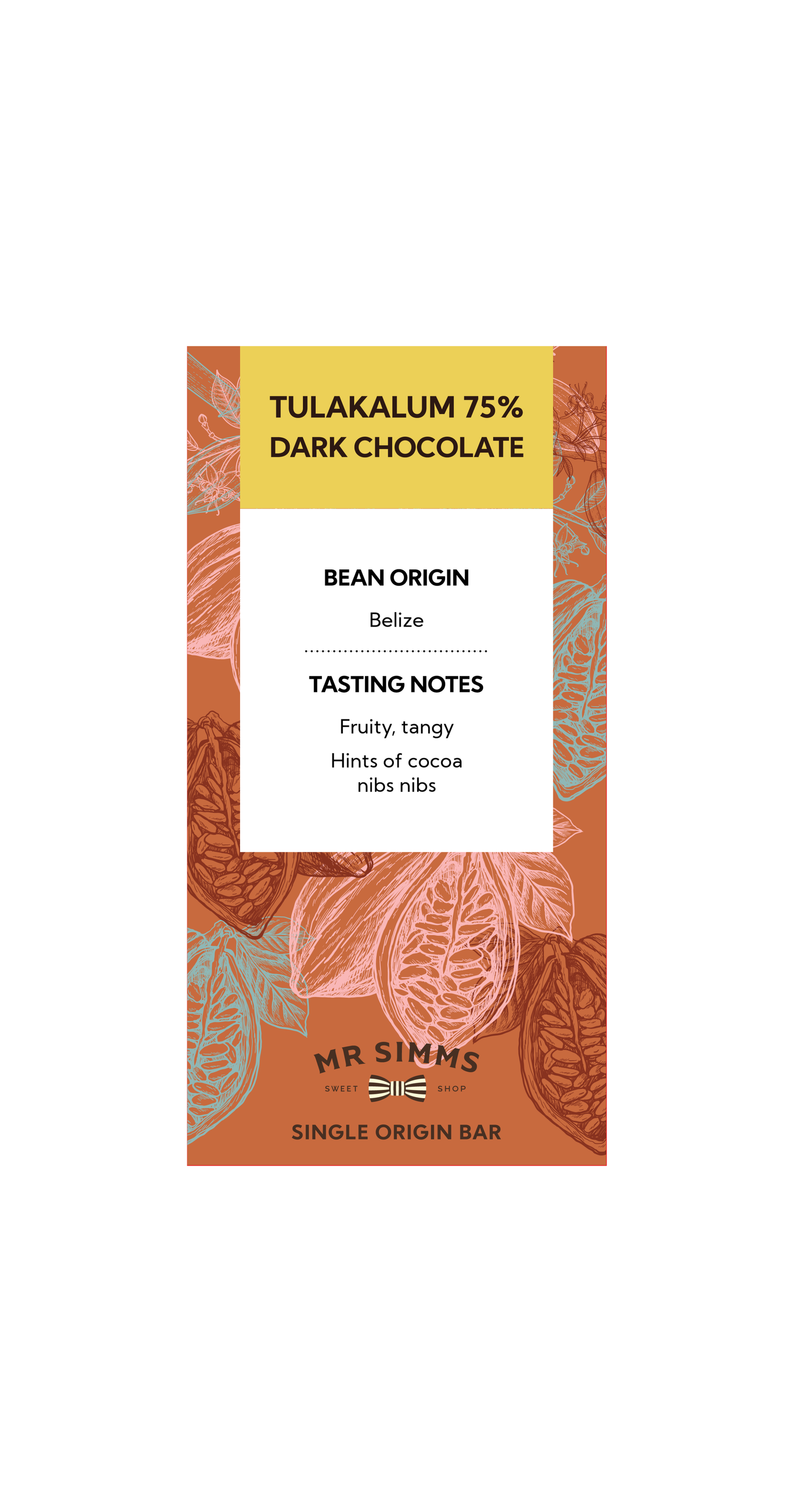 Tulakalum 75% Dark Chocolate Handcrafted Single Origin Bar 40g
