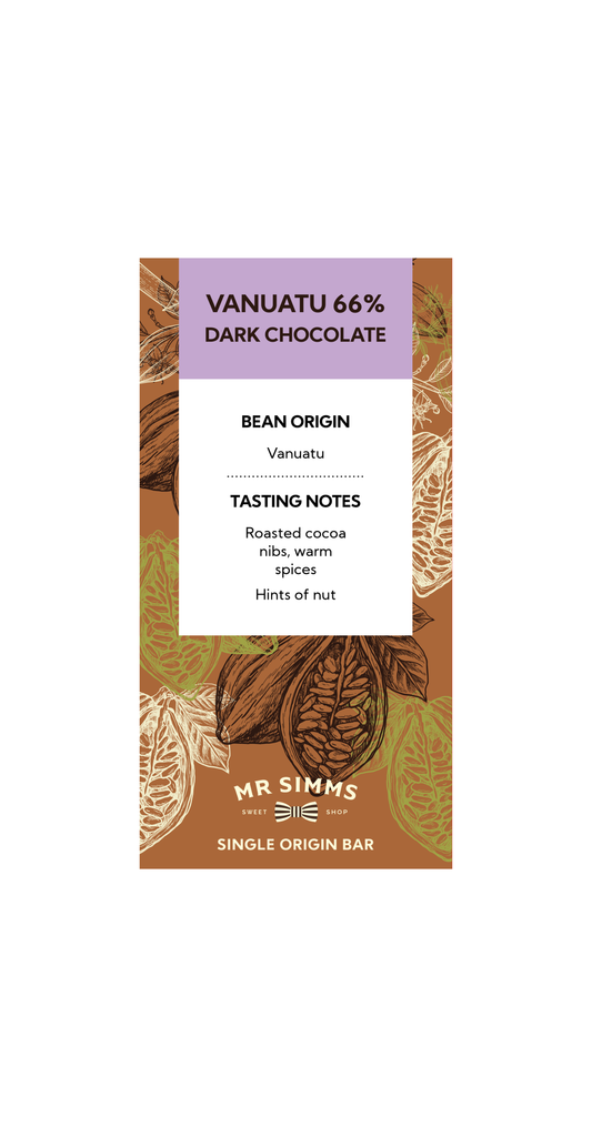 Vanuatu 66% Dark Chocolate Handcrafted Single Origin Bar 40g