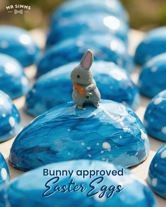 Dark Dubai Chocolate Easter Egg ( blue / dark chocolate)