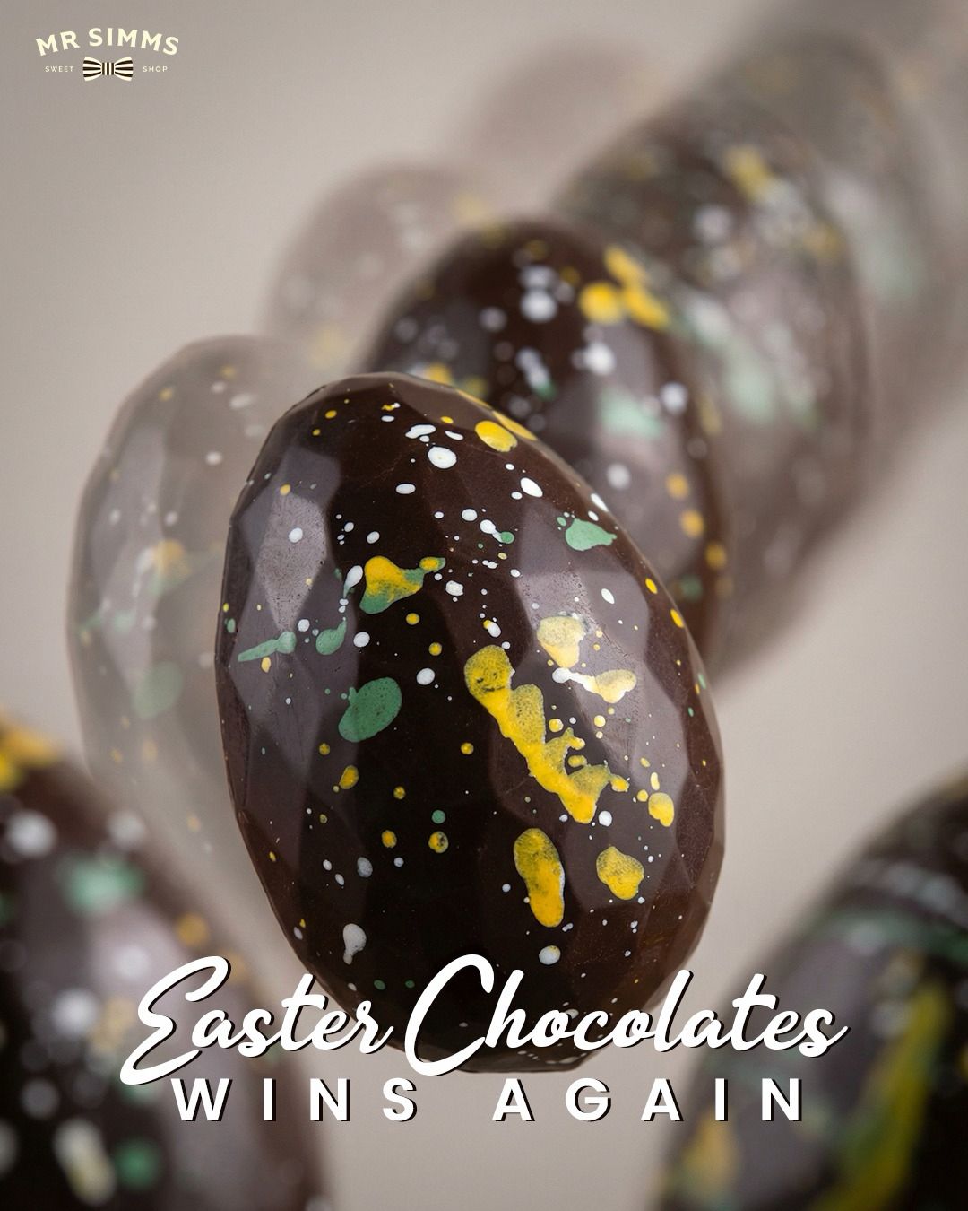 Dark Dubai Chocolate Easter Egg ( blue / dark chocolate)