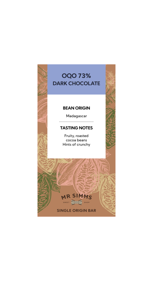 Oqo 73% Dark Chocolate Handcrafted Single Origin Bar 40g